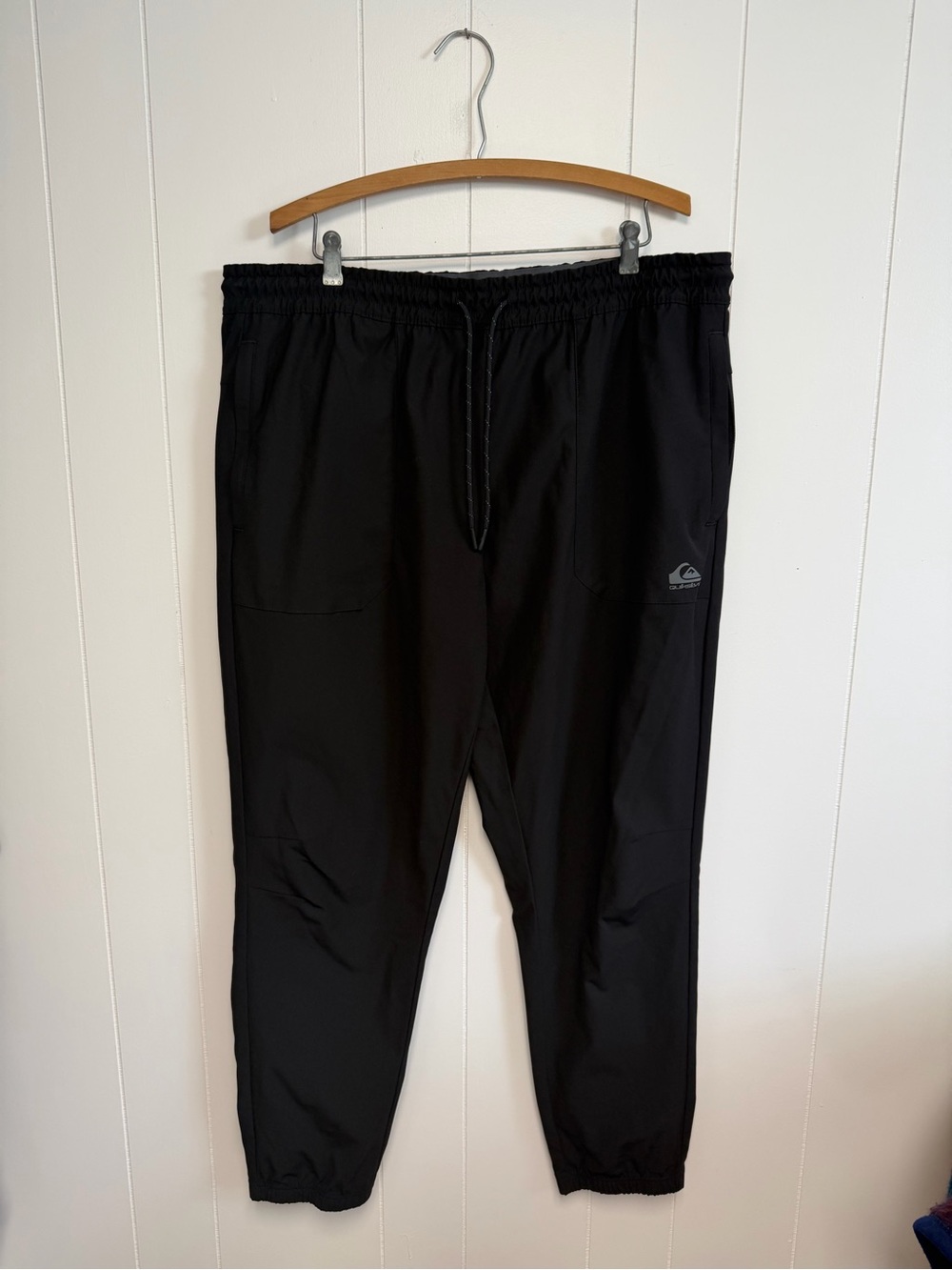 Quiksilver Black Men’s Jogger Pants with Drawcord